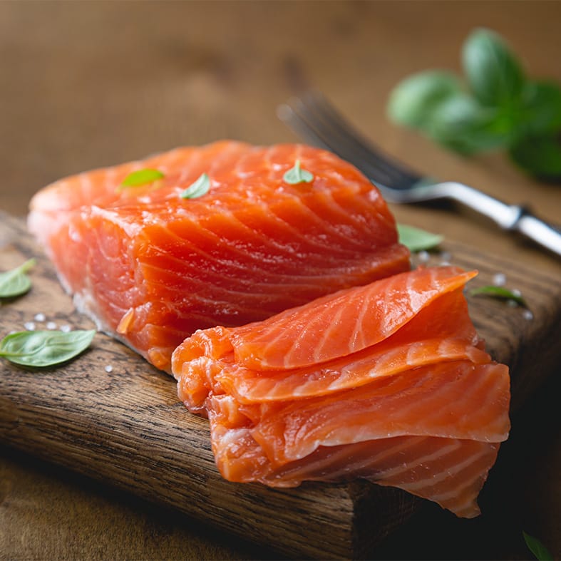 Lachsfilet mit Haut, landbasiert – für Sushi geeignet, roh (200–220 g)  2