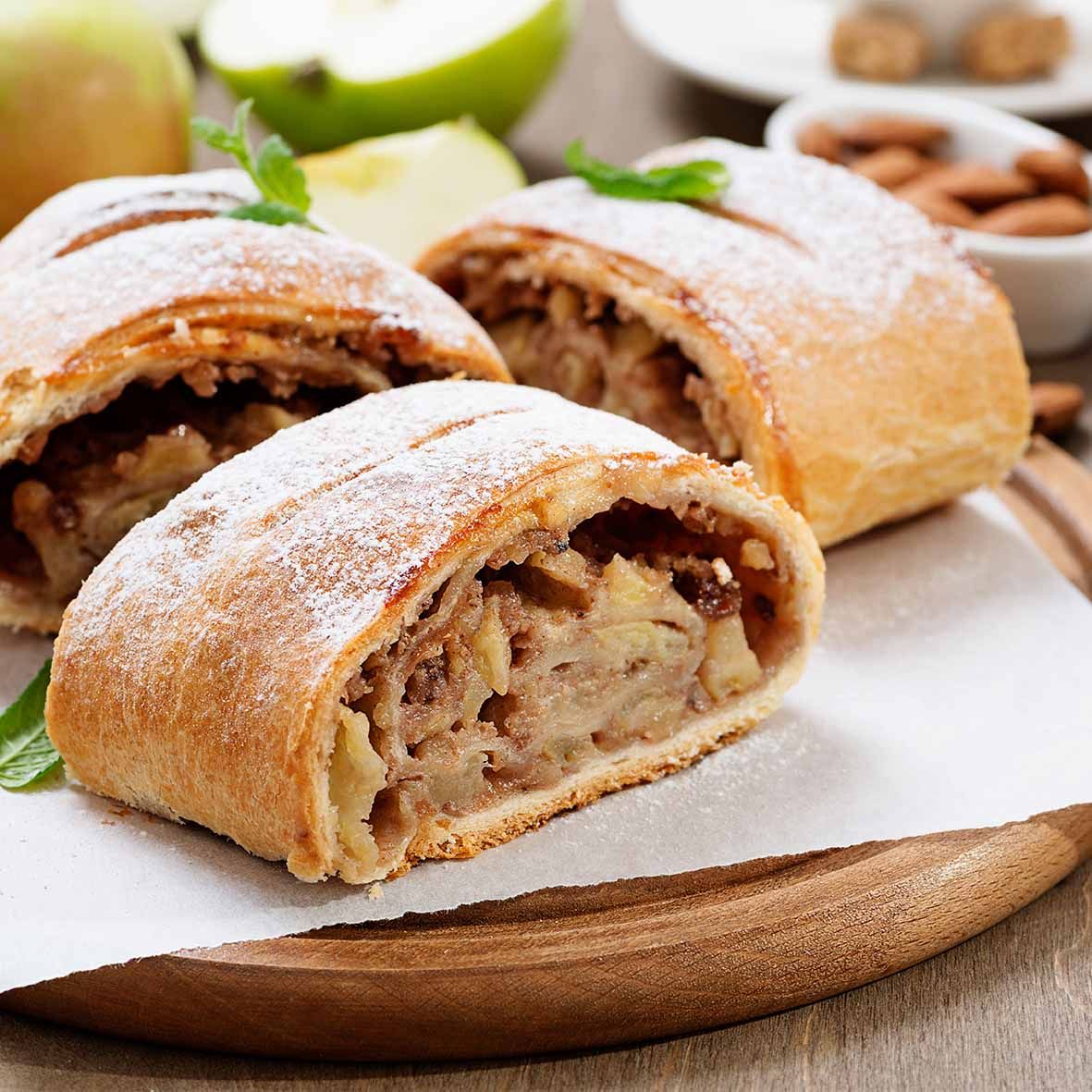 Apfelstrudel mit Rosinen & Mandeln – klassisch vorgebacken (2 x 150g)