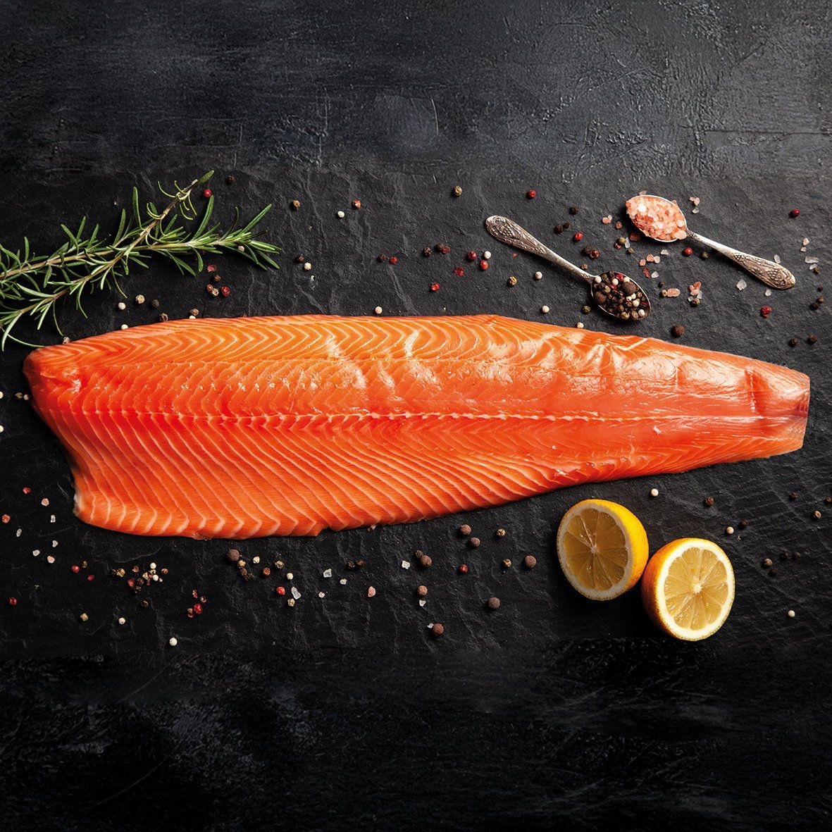 Lachs | Premium Räucherlachs | ungeschnitten, 1,1 - 1,5 Kg