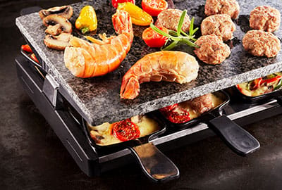 Raclette mit Gambas im Meeresfrüchtelexikon-Blog von Lobsterking.