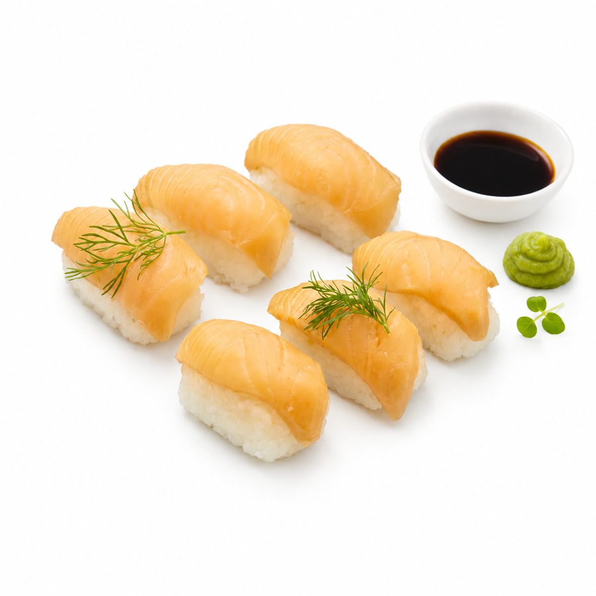 Sushi Nigiri mit gegartem Lachs, Avocado & Sesam 15 Stück á 30 g