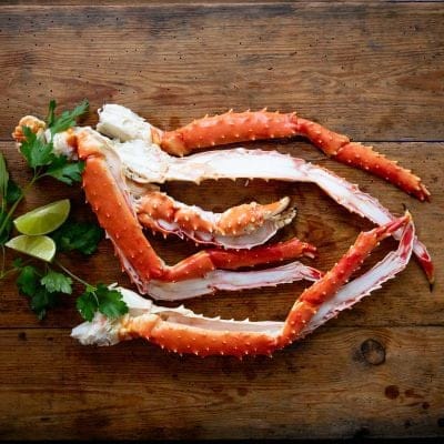 Königskrabbenbeine & Scheren halbiert – Einfacher Luxusgenuss