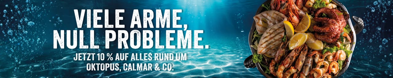 Banner mit Oktopus-Motiv: Tintenfisch im Sortiment suchen