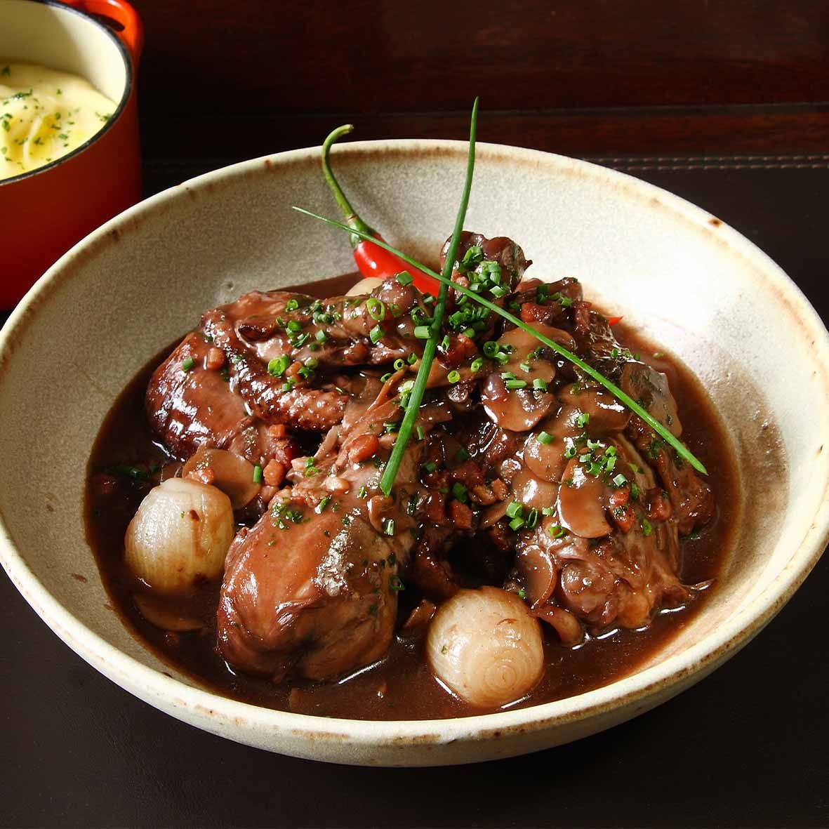 Coq au vin – Hähnchenklassiker in Rotwein geschmort (2 x 250g)