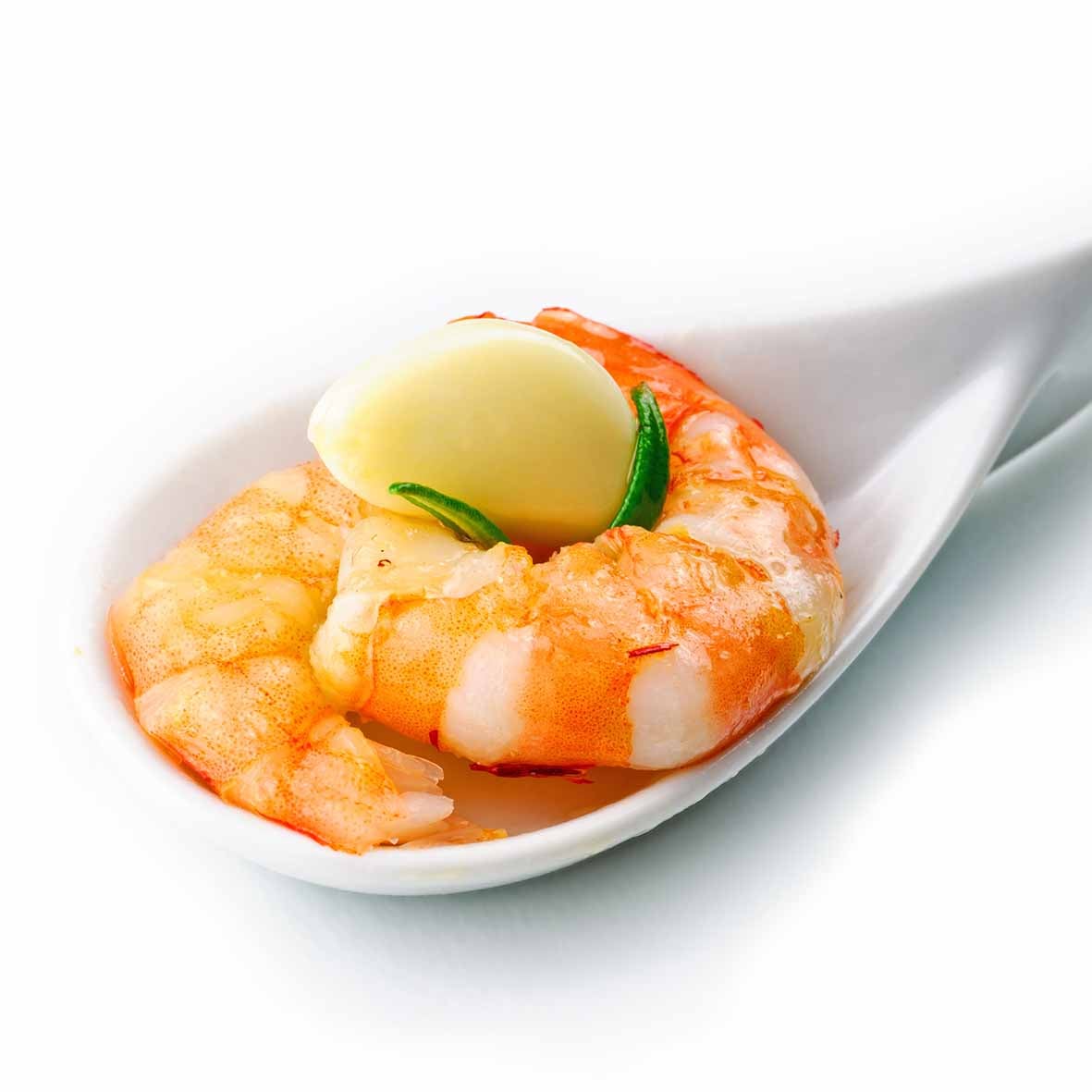 Riesengarnele in Knoblauchsud