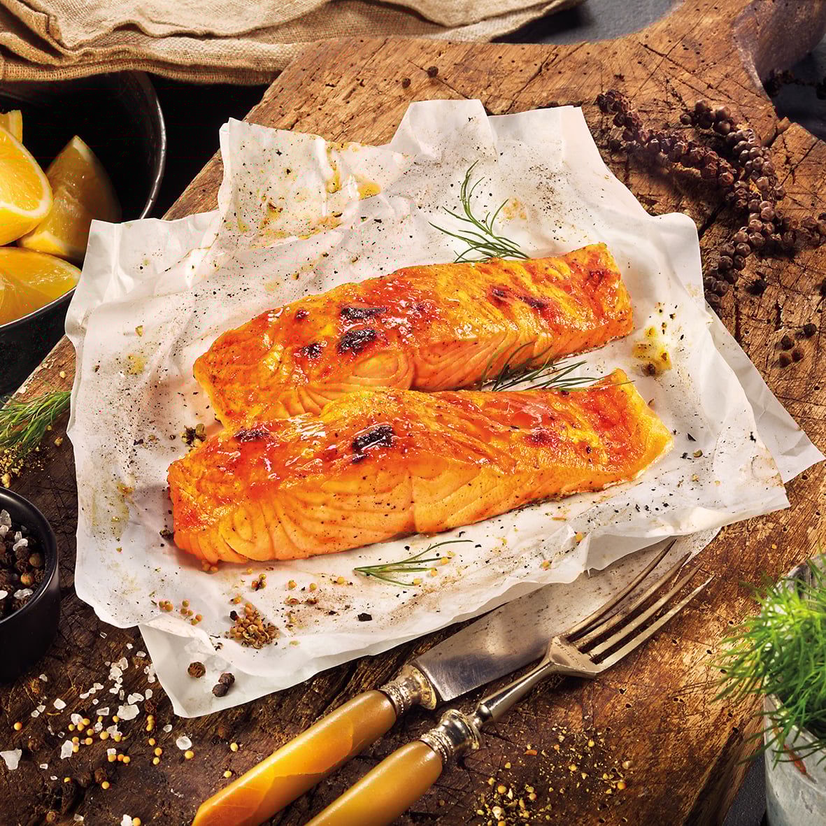 Flammlachs Portionen | 2 Stück á 125g 1