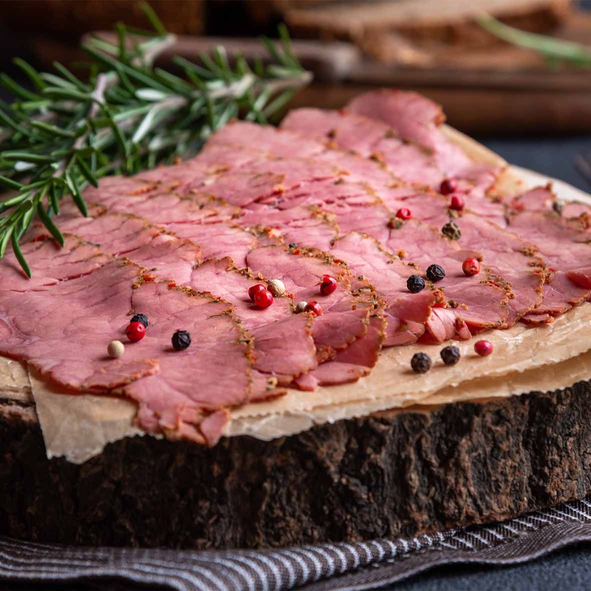 Pastrami mit Block House Steak Pfeffer – aromatisch & herzhaft (1 x 300g)