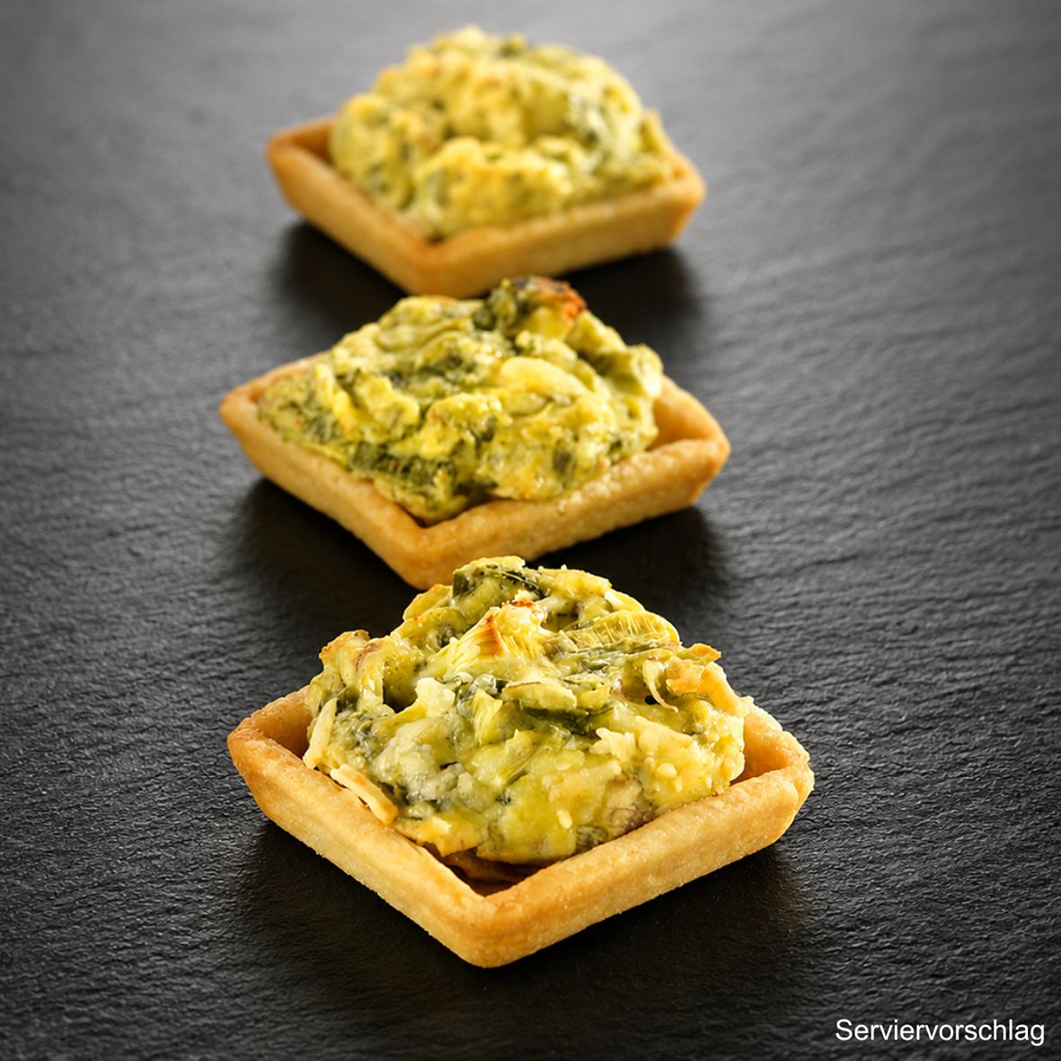 Mini Quiche mit Lauch und Frischkäse, tiefgekühlt, 6 x 25 g 2