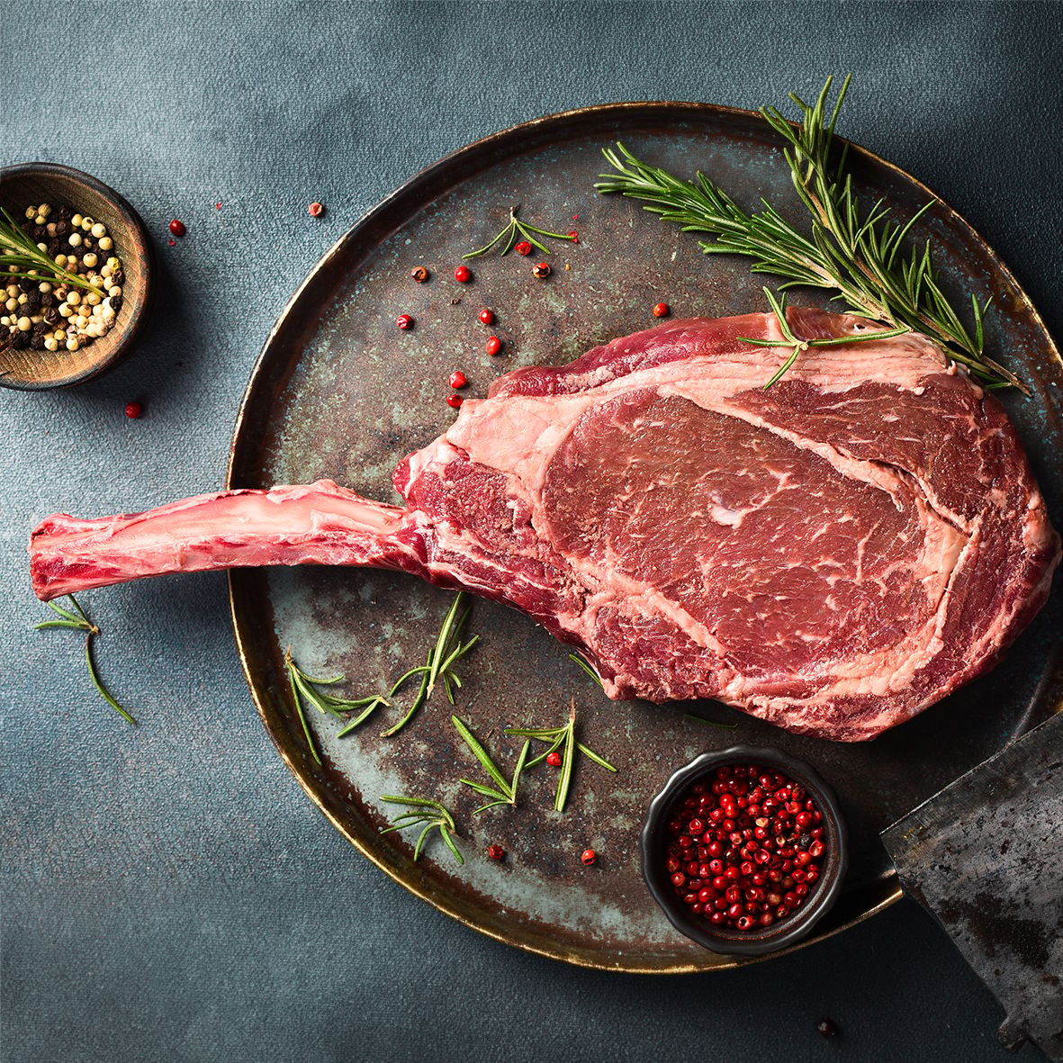 Dry Aged Tomahawk Steak aus Nordirland, Salt Moss gereift   2