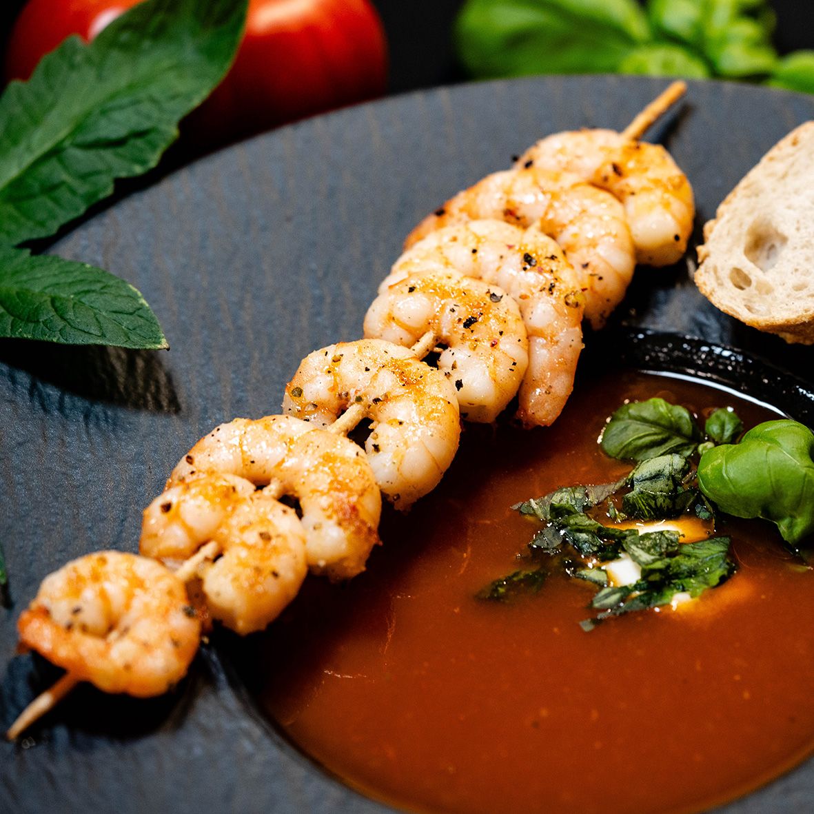 Riesengarnelen- / Tiger Shrimp-Spieße (roh) ohne Kopf, ohne Schale 1 kg (10 Spieße) 3