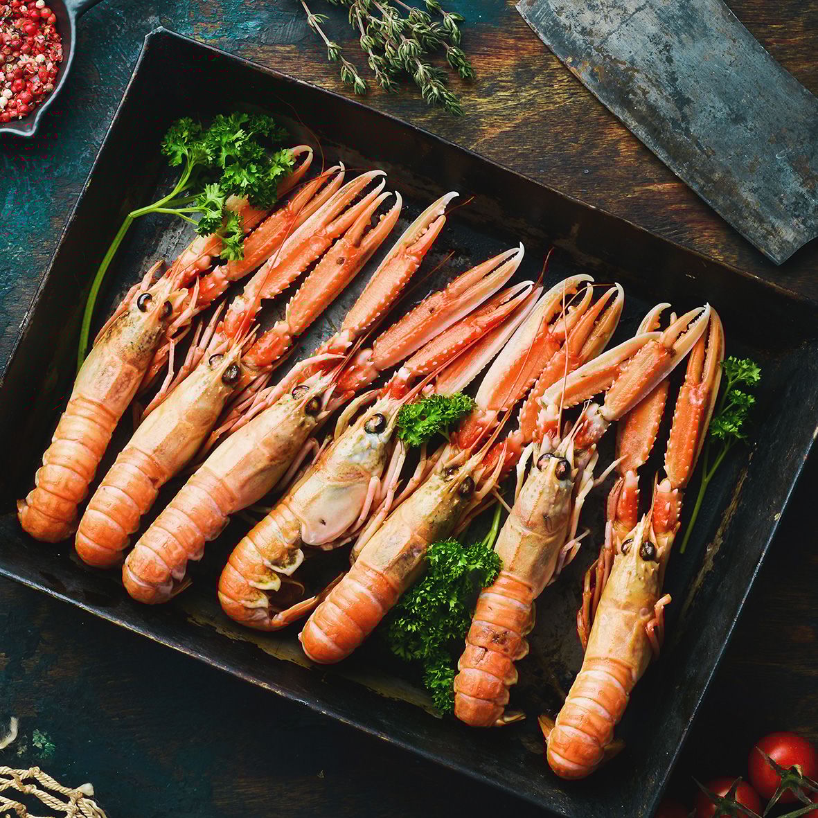 Langostinos, Kaisergranat, mit Kopf/mit Schale/roh, WILDFANG 2