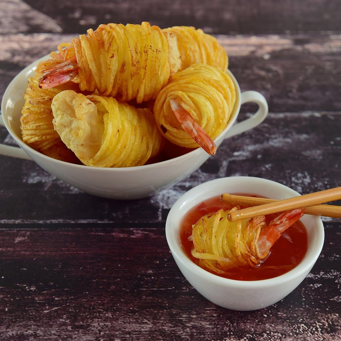 Garnelen im Kartoffelnest, 4x250g = 1000g 2