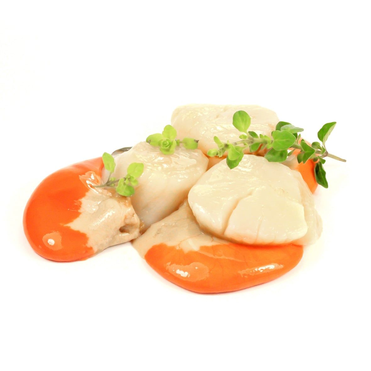 Jacobsmuschelfleisch (Scallops) mit Rogen – Wildfang, 40/60 lbs (85-124 Stk), 0,8 kg