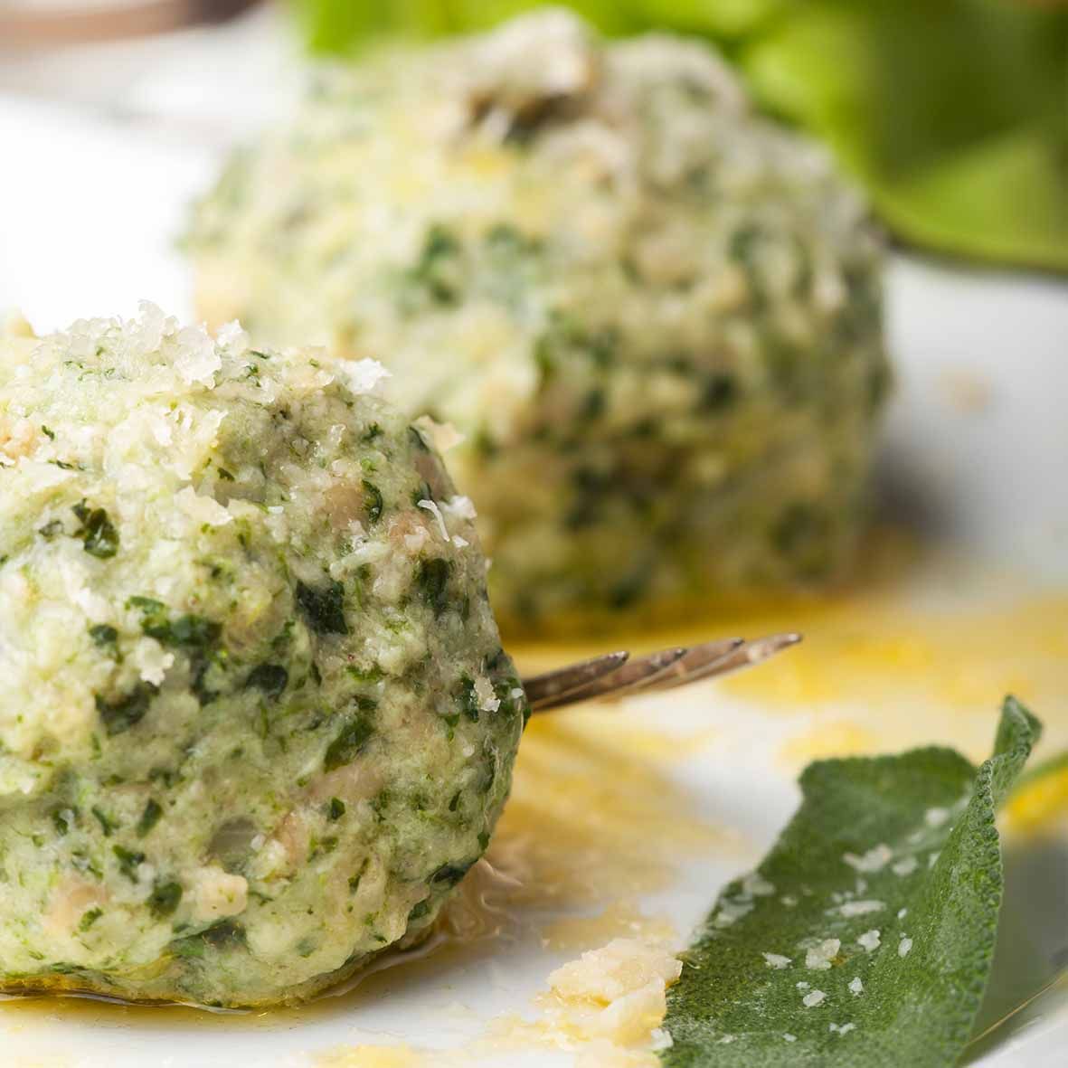 Spinatknödel mit Butter (2 x 180 g)