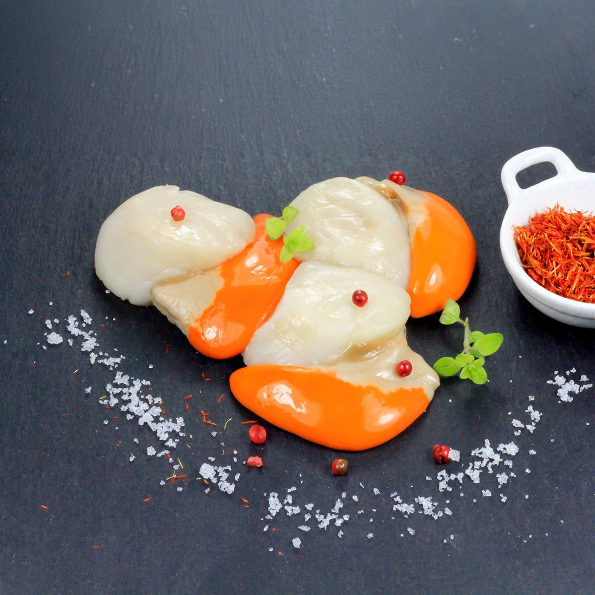 Jacobsmuschelfleisch (Scallops) mit Rogen – Wildfang, 40/60 lbs (85-124 Stk), 0,8 kg 2