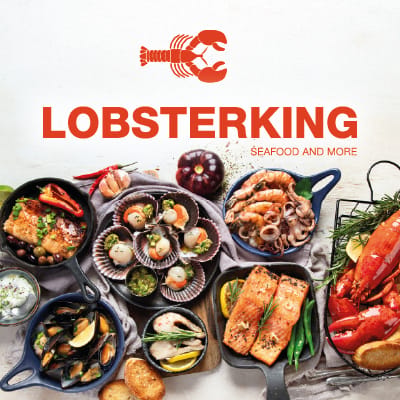Lobsterking-Startseitenbanner im quadratischen Format