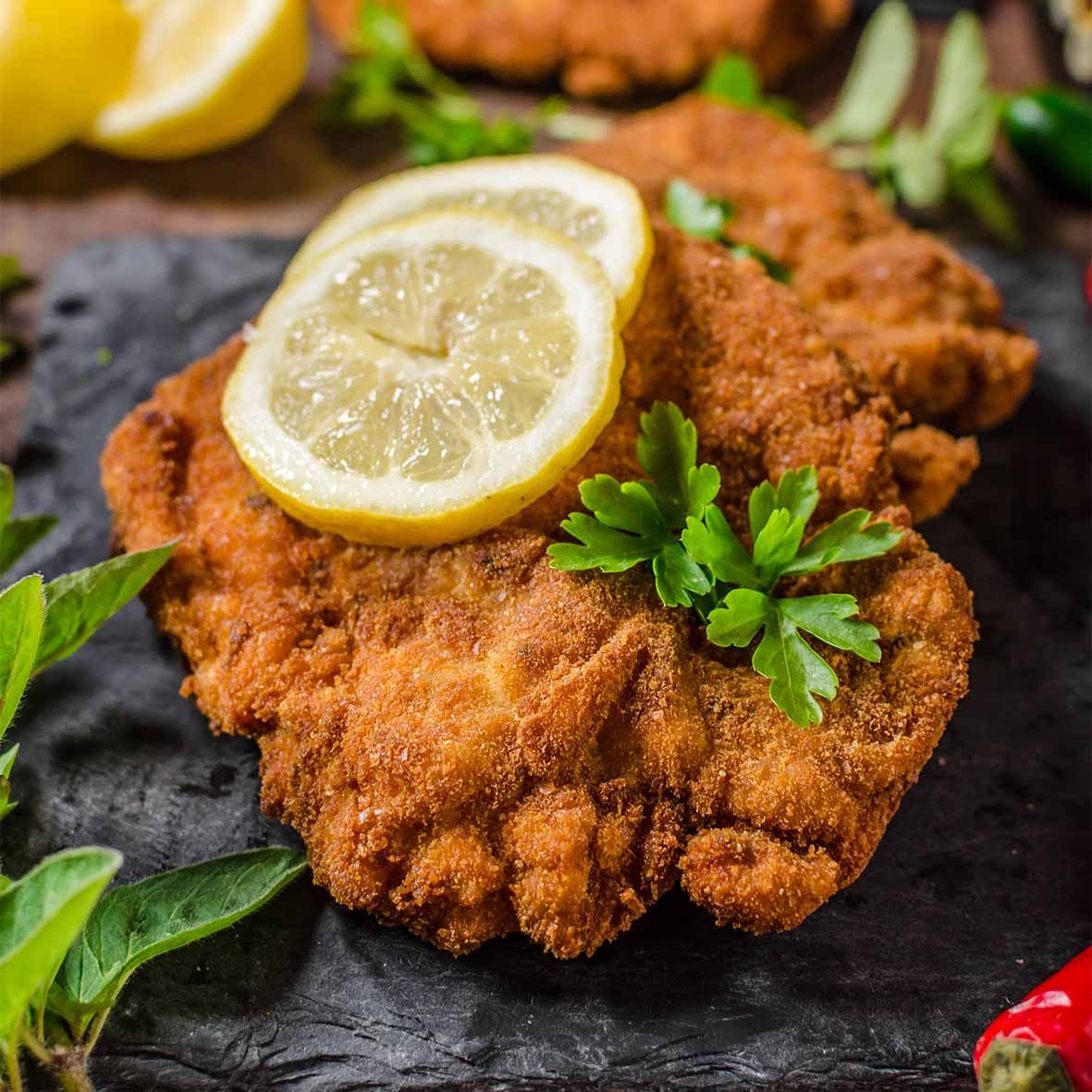 Kalbsschnitzel paniert – zart & goldbraun (2 x 260g)