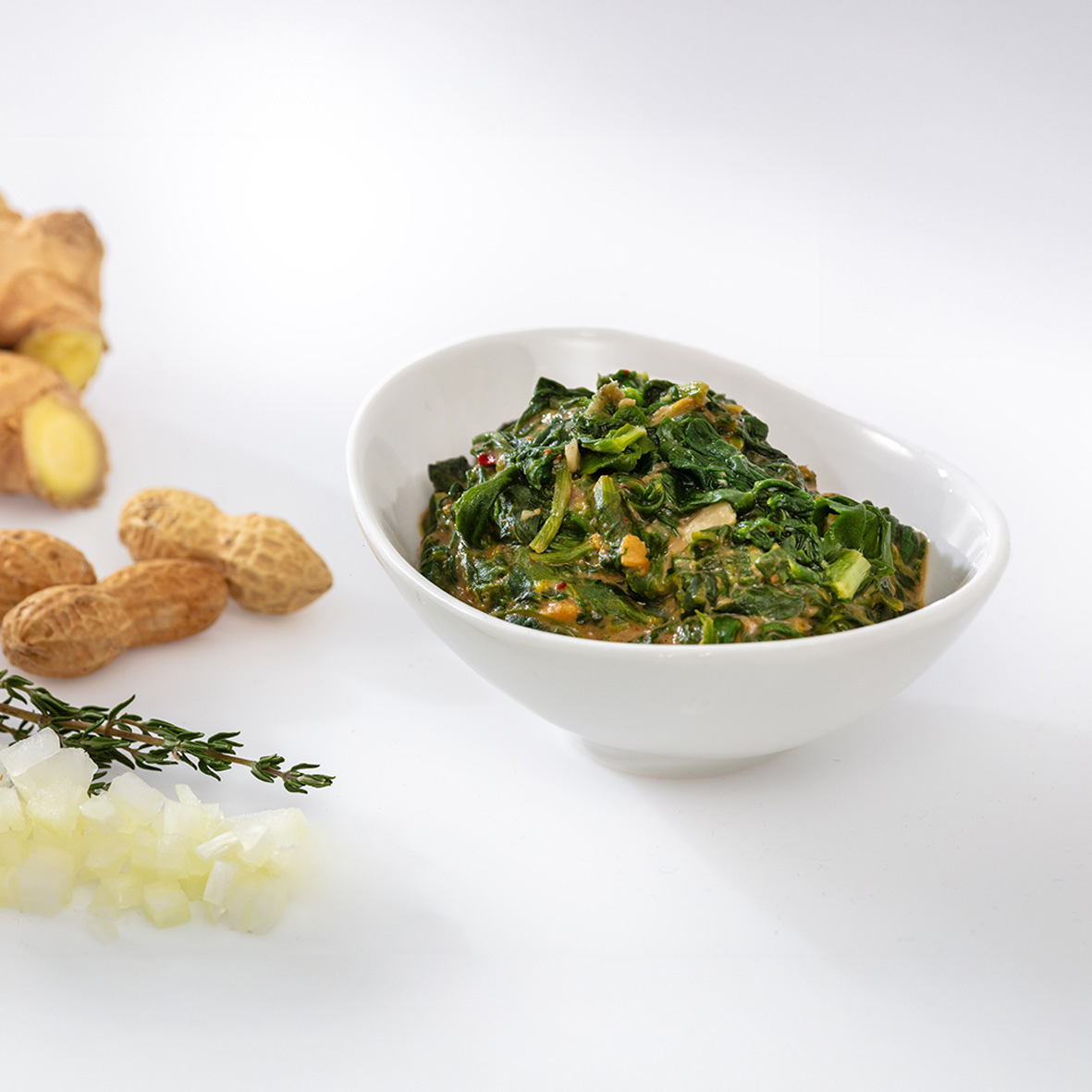 Blattspinat in Erdnusssauce – cremig verfeinert (2 x 150g)