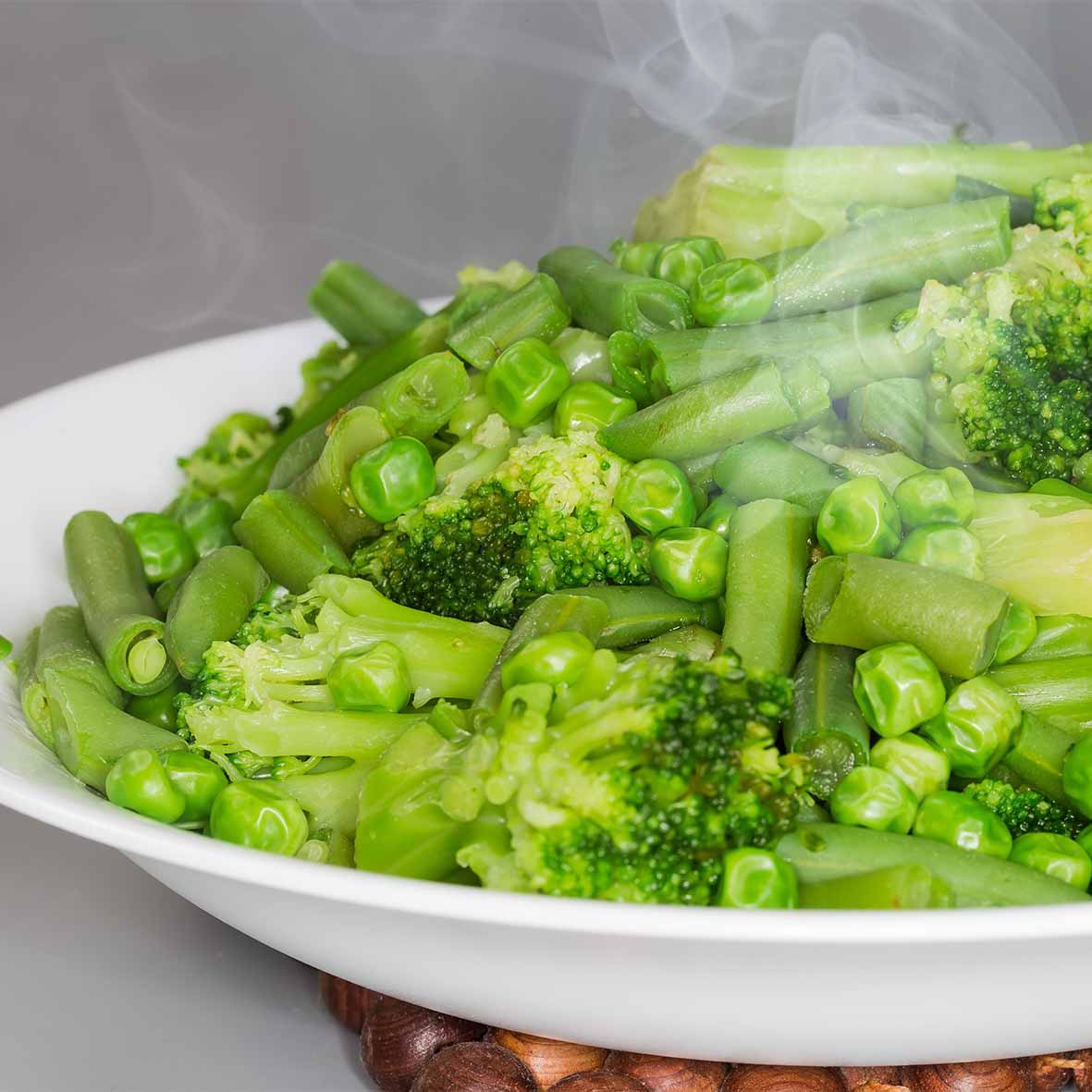 Broccoli-Bohnen-Erbsen in Buttersauce – feines Gartengemüse sous-vide (2 x 150g)