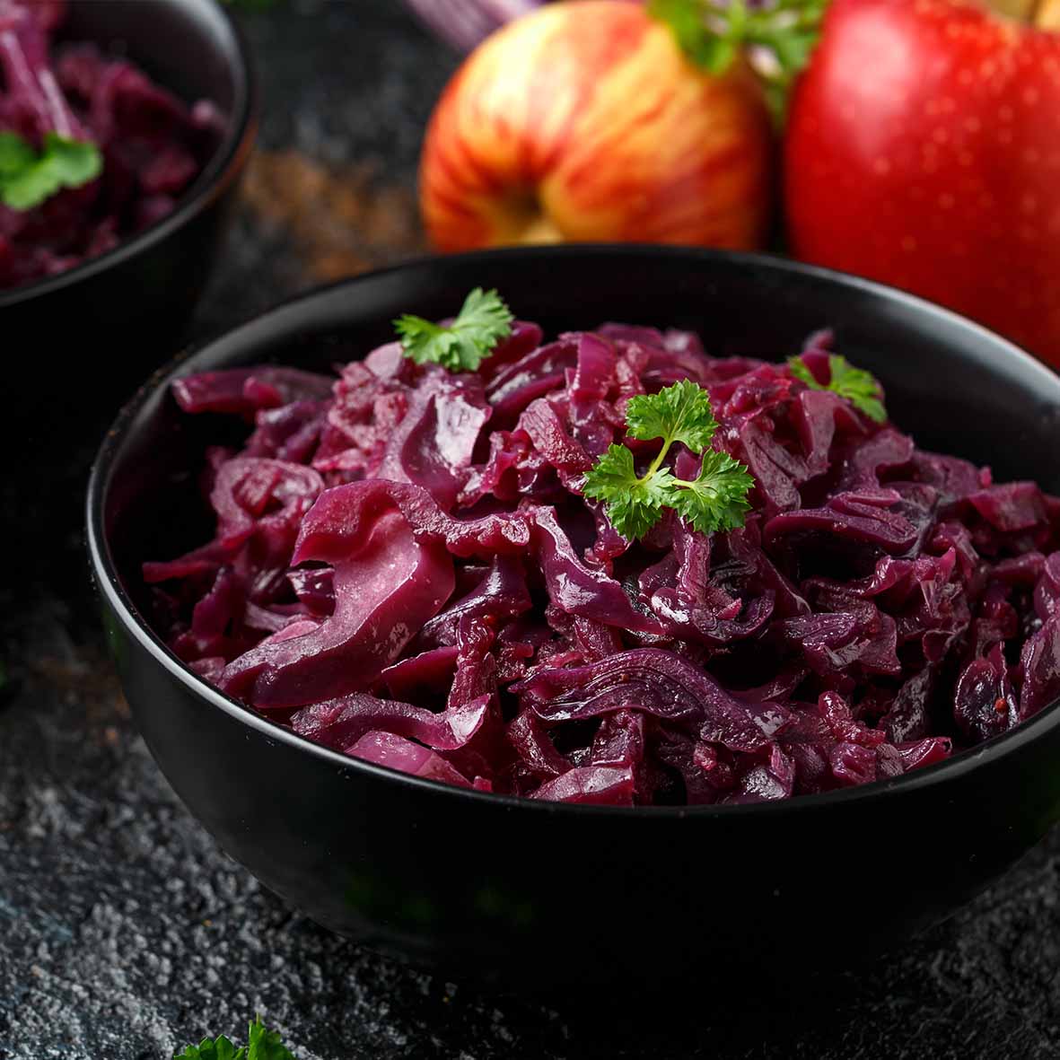 Apfelrotkohl