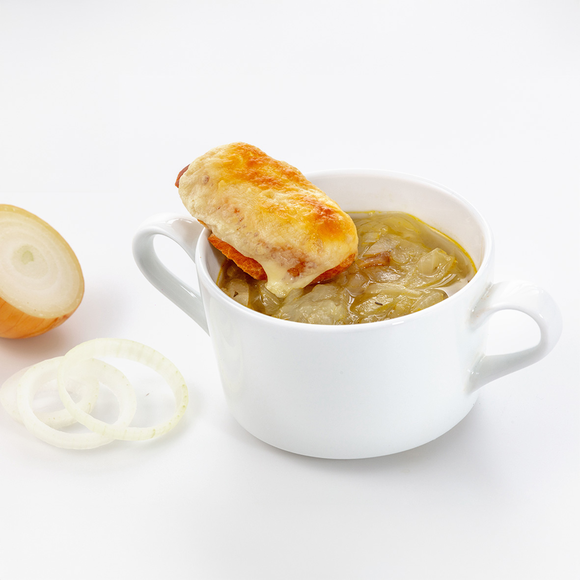 Französische Zwiebelsuppe – Klassisch mit Butter & Weißwein (2 x 200g)
