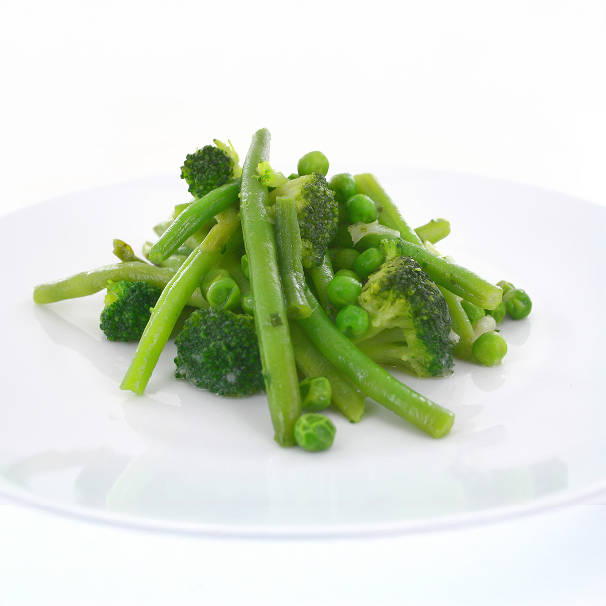 Broccoli-Bohnen-Erbsen in Buttersauce – feines Gartengemüse sous-vide (2 x 150g)