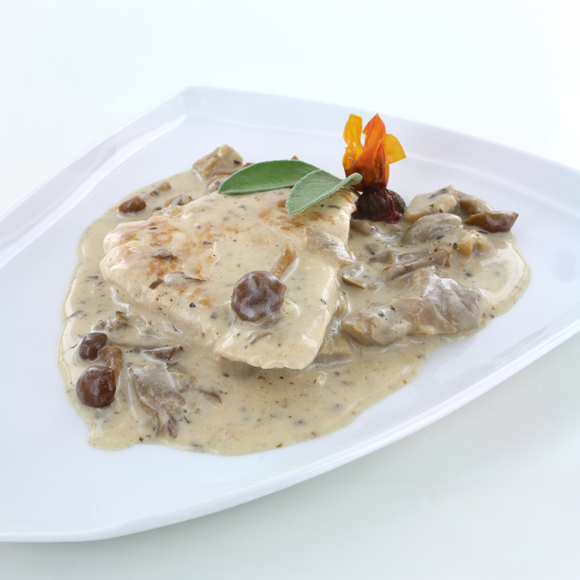 Hähnchenbrust in cremiger Pilz-Kräuterrahmsauce (2 x 250g)