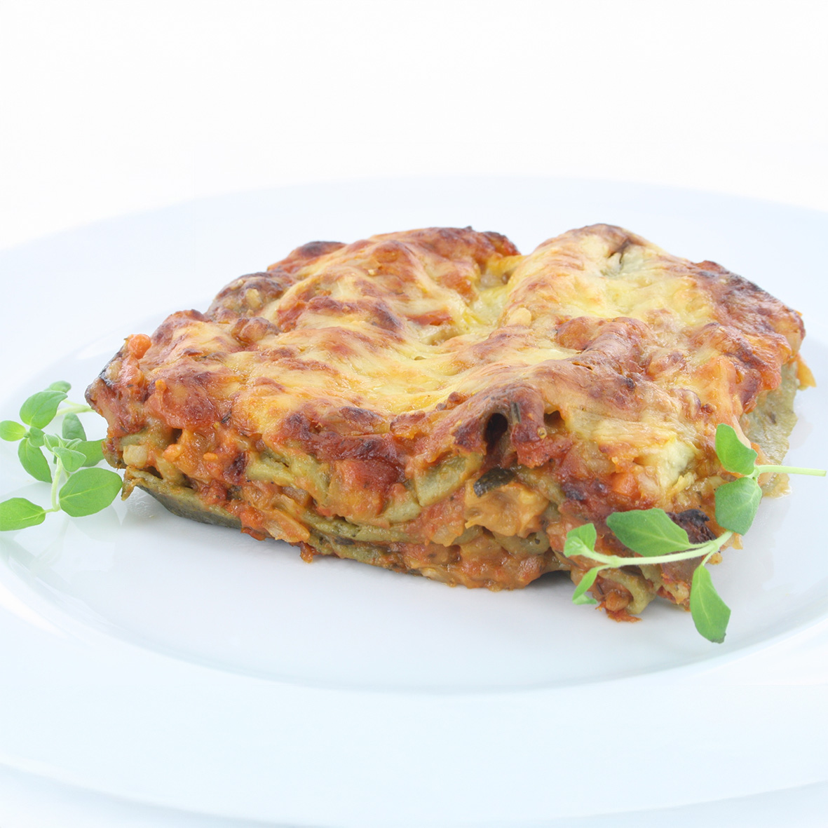 Gemüselasagne Mediterran – feine Lasagne mit Auberginen, Zucchini & Paprika (1 x 350g)