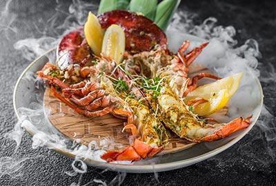 Gegrillter Hummer - asiatisch / Lobster Thai-Style / Gung Mangkorn Pao