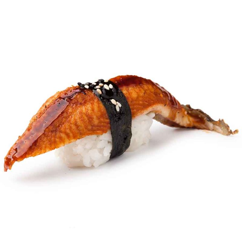 Unagi Aal Scheiben für Unagi Sushi gebraten, mariniert, tiefgefroren 160g