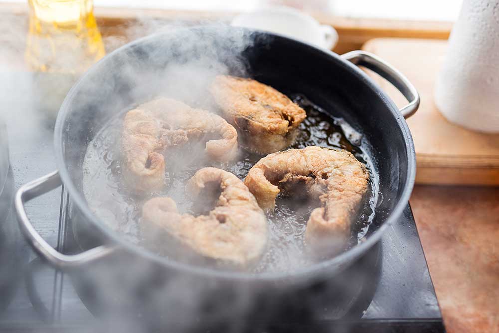 Störfilet in der Pfanne gebraten