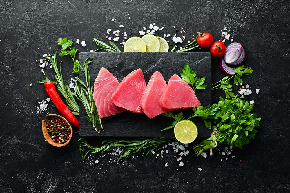 Thunfisch-Steaks ohne Haut in Sashimi Qualität